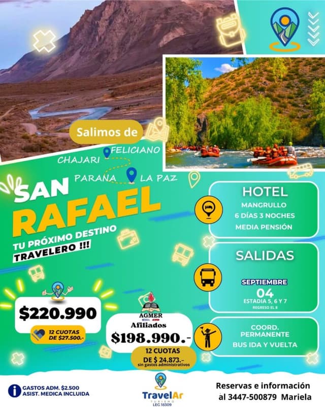 Otra propuesta para viajar con AGMER: San Rafael (Mendoza)