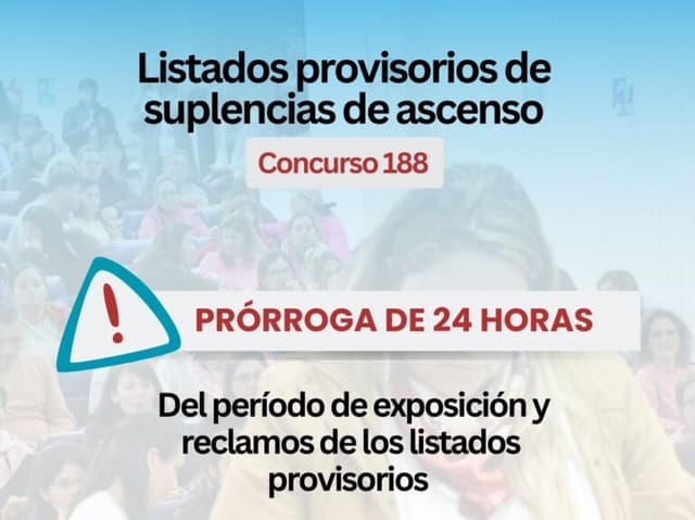 Listados provisorios de Suplencias de Ascenso