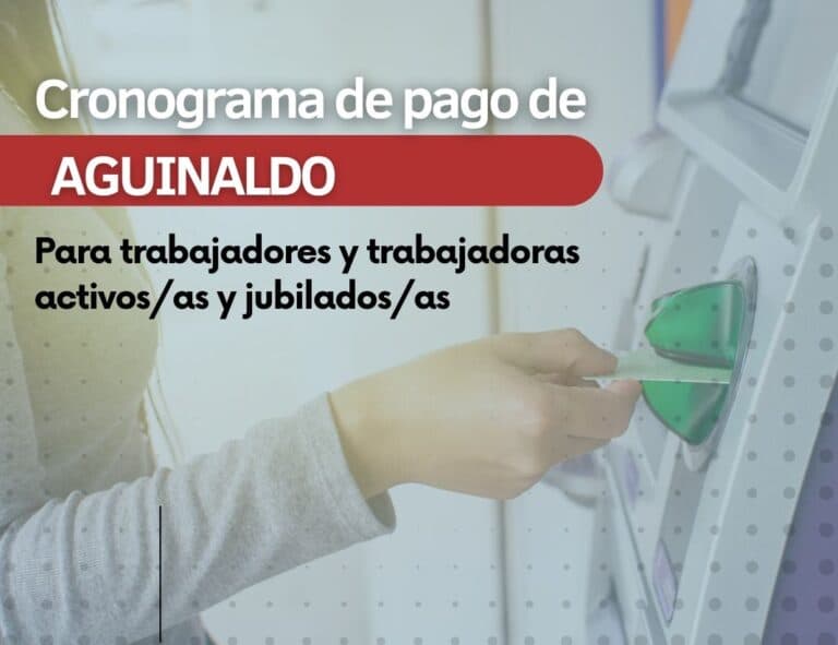 Cronograma de pago de aguinaldo