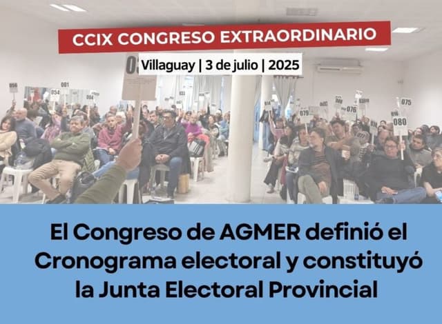 El Congreso de AGMER definió el Cronograma electoral
